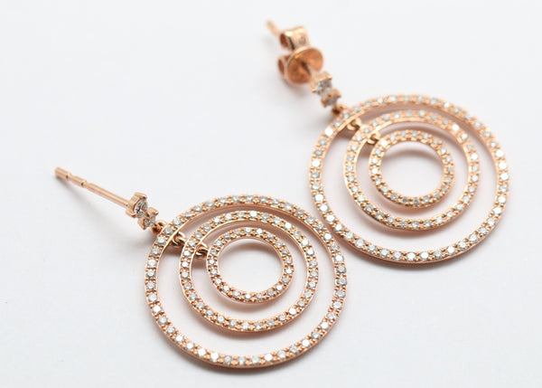 ARETES LARGOS CIRCULOS Y DIAMANTES