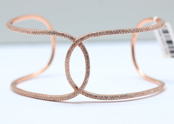 BANGLE ORO ROSA DIAMANTES