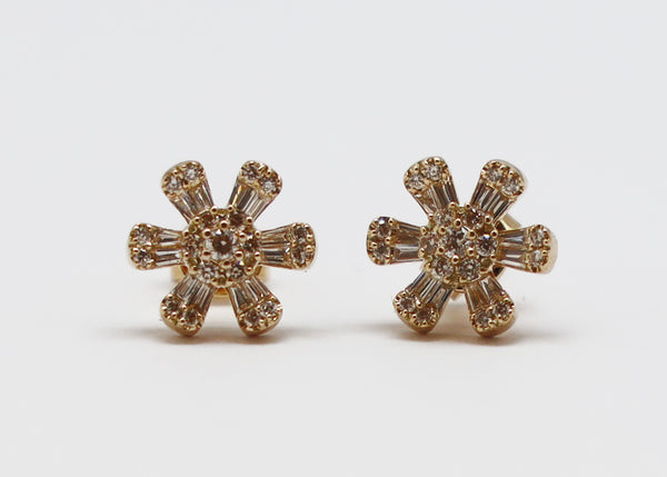 ARETES FLOR DIAMANTES