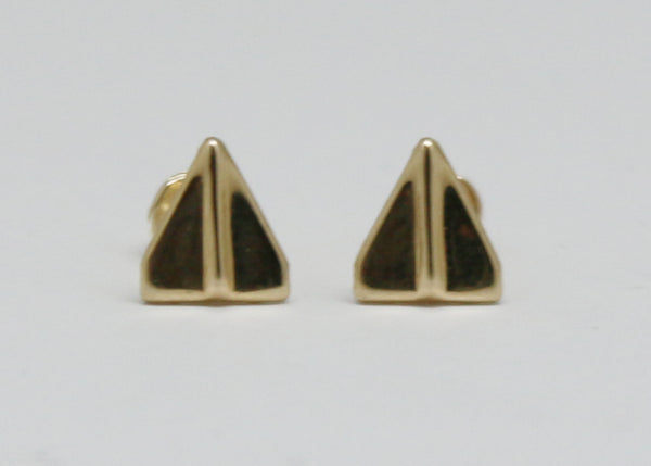 ARETES NIÑAS AVION PAPEL ORO