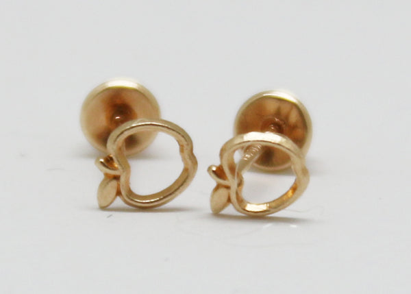 ARETES NIÑAS MANZANA ORO