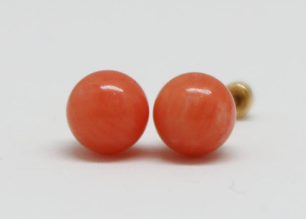 ARETES NIÑAS CORAL ORO