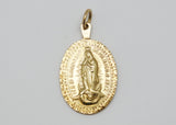 MEDALLA GUADALUPANA OVAL ORO