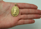 MEDALLA GUADALUPANA OVAL ORO