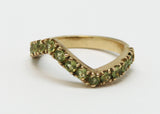 ANILLO ZIG ZAG PERIDOTO