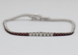 PULSERA TENNIS RUBIES Y DIAMANTES