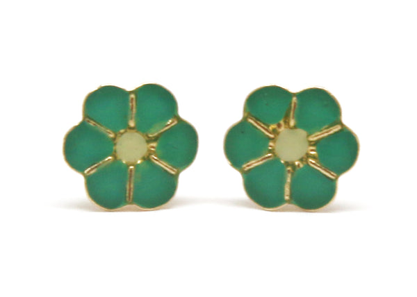 ARETES NIÑAS ESMALTE FLOR