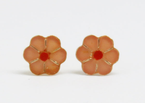 ARETES NIÑAS ESMALTE FLOR