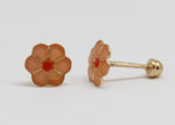 ARETES NIÑAS ESMALTE FLOR