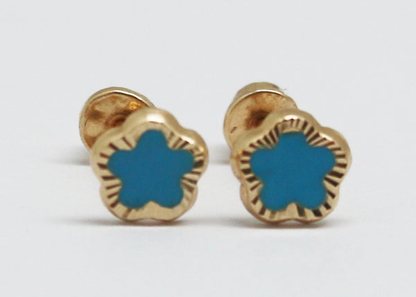 ARETES NIÑAS FLOR ESMALTE