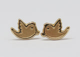 ARETES NIÑAS ORO PAJARO