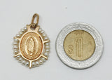 MEDALLA GUADALUPANA ORO PERLITAS