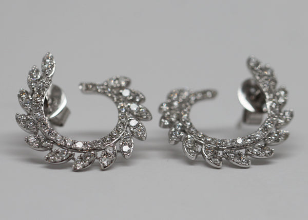 ARETES HOJA DIAMANTES