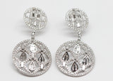 ARETES LARGOS CIRCULO DIAMANTES