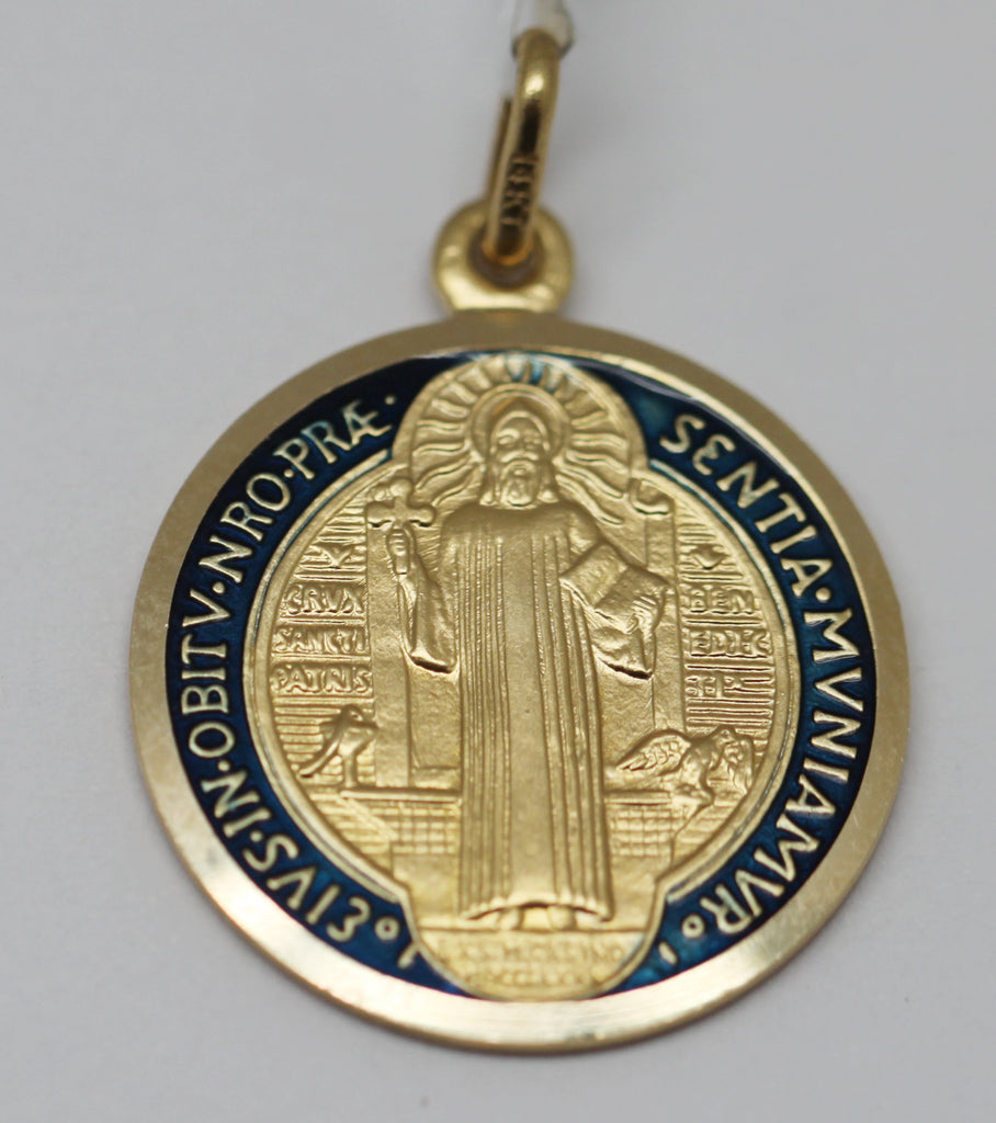 Medalla San Benito baño de oro - CON ESTILO JOYAS