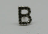 PIERCING INICAL "B"  DIAMANTES NEGROS